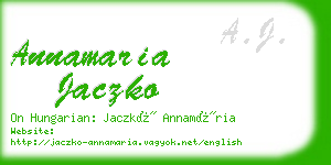 annamaria jaczko business card